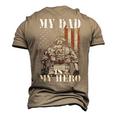 My Daddy Is My Hero Military Dad Fathers Day 4Th Men's 3D T-shirt Back Print Khaki
