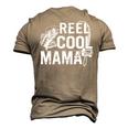 Distressed Reel Cool Mama Fishing Men's 3D T-Shirt Back Print Khaki