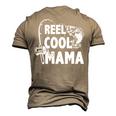 Family Lover Reel Cool Mama Fishing Fisher Fisherman Men's 3D T-Shirt Back Print Khaki