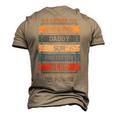 A Father Is Husband Daddy Son Protector Hero Fathers Day Men's 3D T-shirt Back Print Khaki