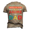 Fathers Birthday Im An Anime Dad Fathers Day Otaku Men's 3D T-Shirt Back Print Khaki