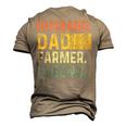 Fathers Day Husband Dad Farmer Legend Vintage Men's 3D T-shirt Back Print Khaki