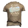 My First Fathers Day As A Papa 2023 Father Day Men's 3D T-shirt Back Print Khaki
