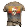 I Like Murder Shows Comfy Clothes And Maybe 3 People Vintage Men's 3D Print Graphic Crewneck Short Sleeve T-shirt Khaki