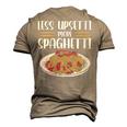 Less Upsetti Spaghetti Men's 3D T-Shirt Back Print Khaki