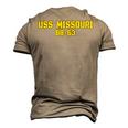 Missouri Veterans Day Memorial Day Father Grandpa Dad Son Men's 3D T-Shirt Back Print Khaki
