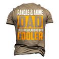 Pandas And Anime Dad Like A Regular Dad But Cooler Men's 3D T-Shirt Back Print Khaki