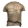 Part Time Warm Up Partner Full Time Dad Baseball Fathers Day Men's 3D T-shirt Back Print Khaki