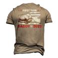 Promoted To Daddy 2023 First Time Fathers Day New Dad Mens Men's 3D T-shirt Back Print Khaki