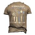 Proud Air Force Fatherinlaw Us Air Force Graduation Men's 3D T-shirt Back Print Khaki