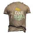 Reel Cool Mama Fishing Fisherman Retro Men's 3D T-Shirt Back Print Khaki