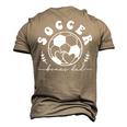 Soccer Bonus Dad Matching Soccer Players Team Fathers Day Men's 3D T-shirt Back Print Khaki
