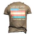 Transgender Support Trans Dad Mom Lgbt Ally Pride Flag Men's 3D T-Shirt Back Print Khaki