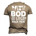 Veteran Fathers Day Quote Vet Bod Like A Dad Bod Men's 3D T-shirt Back Print Khaki