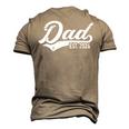 Vintage Dad Est 2024 For Fathers Day Promoted To Daddy 2024 Men's 3D T-shirt Back Print Khaki