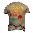 Vintage Proud I Am A Coach Dad Normal Dad But Cooler Men's 3D T-shirt Back Print Khaki