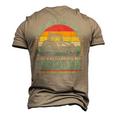 Vintage Tractor Dad Like A Regular Dad Tractor Fathers Day Men's 3D T-shirt Back Print Khaki