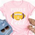 Purple And Gold Game Day Group Purple And Gold Vibes Bella Canvas T-shirt Light Pink