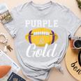 Purple And Gold Game Day Group Purple And Gold Vibes Bella Canvas T-shirt Athletic Heather