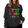 1St Grade First Day Back To School First Grade Vibes Teacher Women Sweatshirt