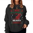 Beaver Lover Xmas Cute Pet Ugly Christmas Sweater Women Sweatshirt