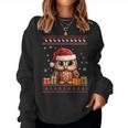 Christmas Owl Santa Hat Ugly Christmas Sweater Women Sweatshirt
