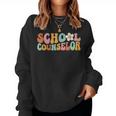 Counseling Office School Guidance Groovy Back To School Women Sweatshirt