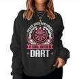Dart Player Cool Quote Never Underestimate A Girl With Darts Gift For Womens Women Crewneck Graphic Sweatshirt