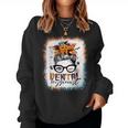 Dental Hygienist Messy Bun Halloween Costume Dental Spooky Women Sweatshirt