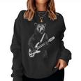 Electric Bass Guitar Bear Bassist And Music Teacher Women Sweatshirt