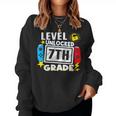 First Day Of 7Th Grade Level Unlocked Game Back To School Women Sweatshirt