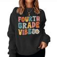 Fourth Grade Vibes 4Th Grade Team Retro First Day Of School Women Sweatshirt