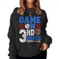 Game On 3Rd Grade With Baseball Player First Day Of School Women Sweatshirt