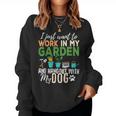 Gardening Dog Lover Gardener Garden Pet Gift Plants Women Crewneck Graphic Sweatshirt