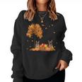 German Shepherd Autumn Leaf Fall Dog Thanksgiving Halloween Halloween Women Sweatshirt