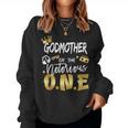 Godmother Of The Notorious One Old School 1St Birthday Women Crewneck Graphic Sweatshirt