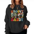 Groovy Daddy Retro Matching Family 60S 70S Dad Fathers Day Women Sweatshirt