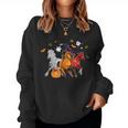 Horse Mummy Witch Halloween Horror For Horse Lover Mummy Women Sweatshirt