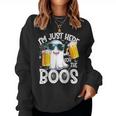 I'm Just Here For The Boos Ghost Drinking Halloween Beer Women Sweatshirt