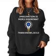 Imagination Is More Important Than Knowledge Numerical Code Women Crewneck Graphic Sweatshirt