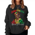 Junenth Women Celebrating Black Freedom 1865 African Girl Women Crewneck Graphic Sweatshirt