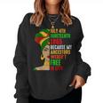 Junenth Women July 4 Junenth African American Women Crewneck Graphic Sweatshirt