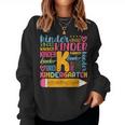 Kindergarten Typography Team Kinder Teacher Back To School Women Sweatshirt