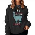 Llama Alpaca Saying Tina You Fat Lard Alpaca For Llama Lovers Women Sweatshirt