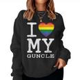 I Love My Guncle Gay Homosexual Rainbow Heart Uncle Nephew Women Sweatshirt