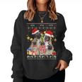 Pug Ugly Christmas Sweater Santa Hat Women Sweatshirt