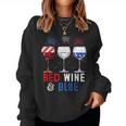 Red Wine And Blue 4Th Of Julys Wine Lover Sweatshirt