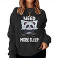 Sleeping Panda Bear Im So Tired Need More Sleep Women Crewneck Graphic Sweatshirt