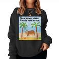 Sloths And Crabs Relaxation At Beach Hammock Women Sweatshirt