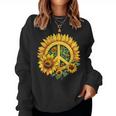 Sunflower Peace Sign Women Sweatshirt